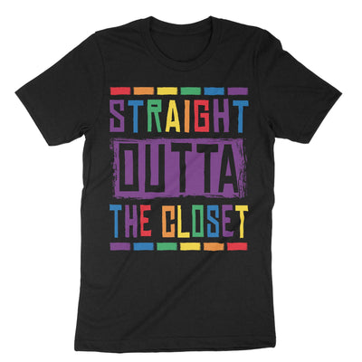 Black Lgbt Outta Closet T-Shirt#color_black
