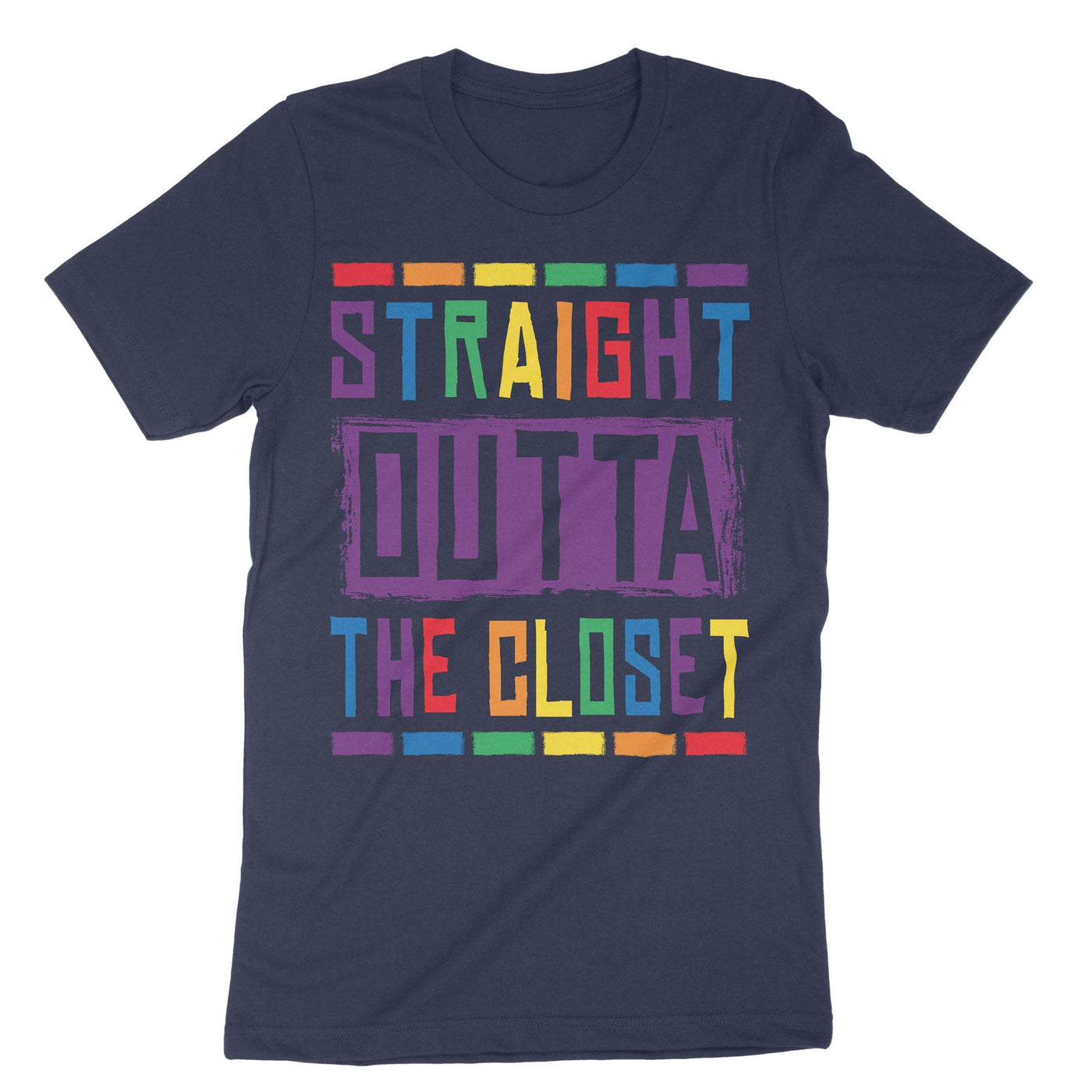 Navy Lgbt Outta Closet T-Shirt#color_navy