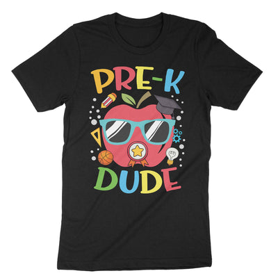 Black Pre-k Dude T-Shirt#color_black