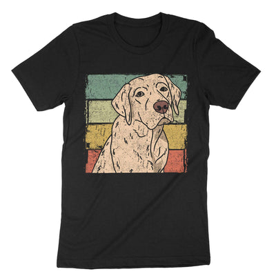 Black Retro Vintage Labrador Retriever T-Shirt#color_black