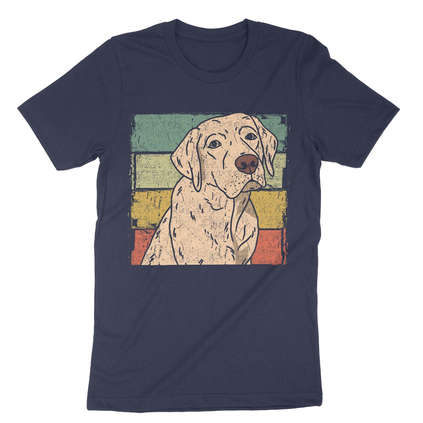 Navy Retro Vintage Labrador Retriever T-Shirt#color_navy