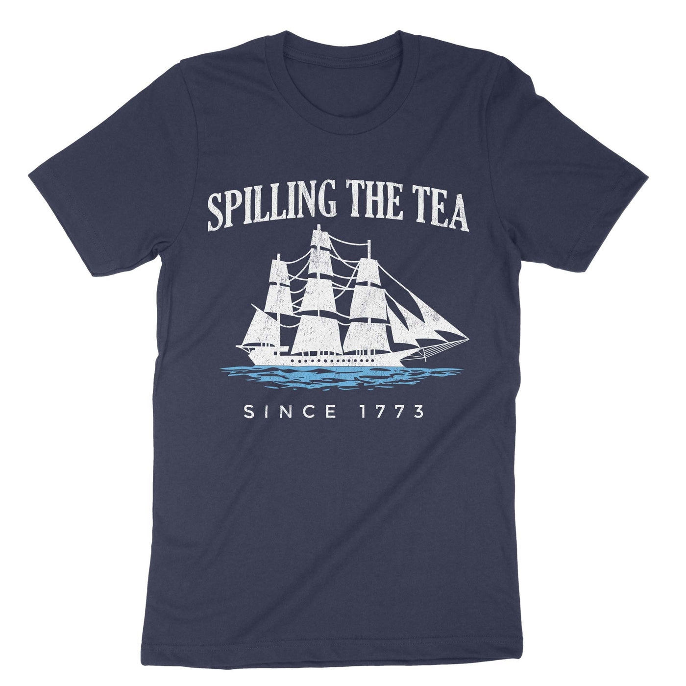 Navy Spilling The Tea Since 1773 T-Shirt#color_navy