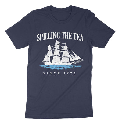 Navy Spilling The Tea Since 1773 T-Shirt#color_navy