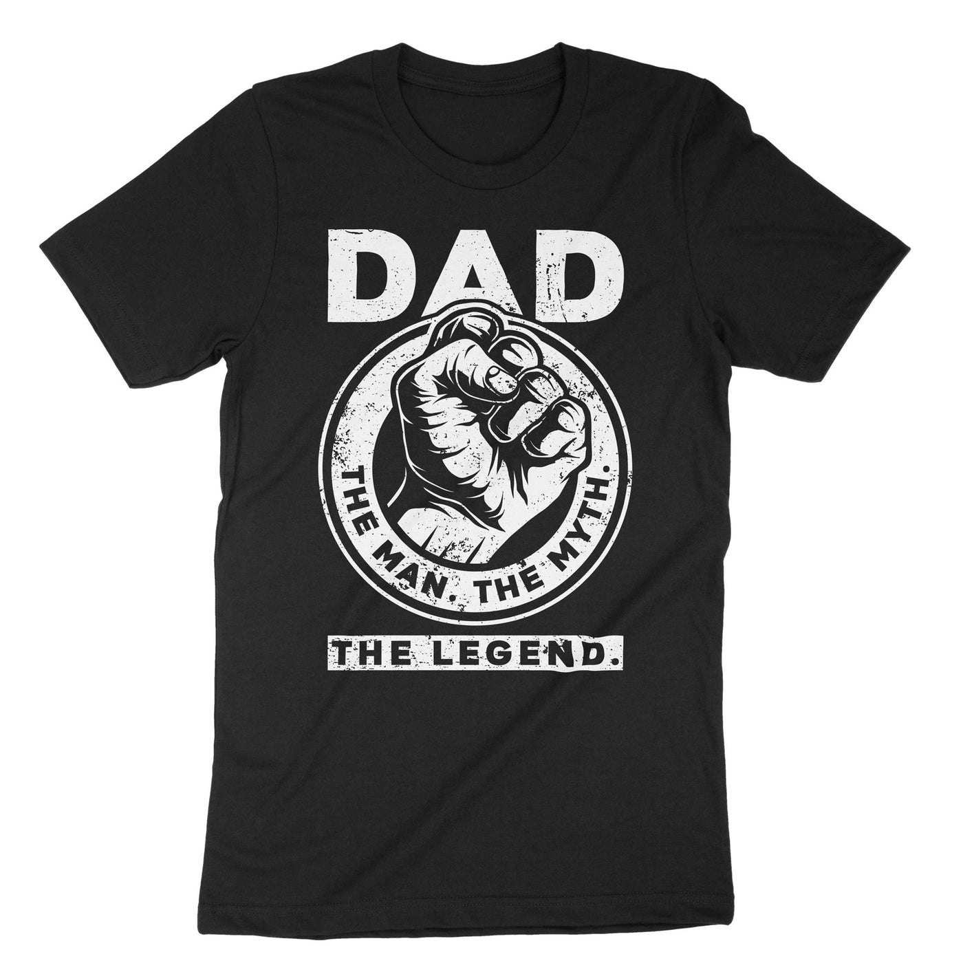 Black Dad Myth Legend T-Shirt#color_black