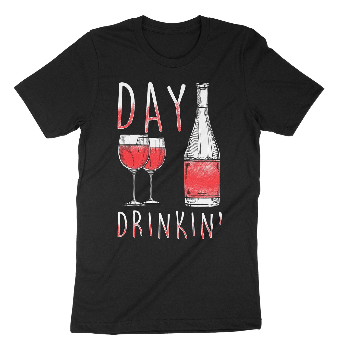 Black Day Drinking Wine T-Shirt#color_black