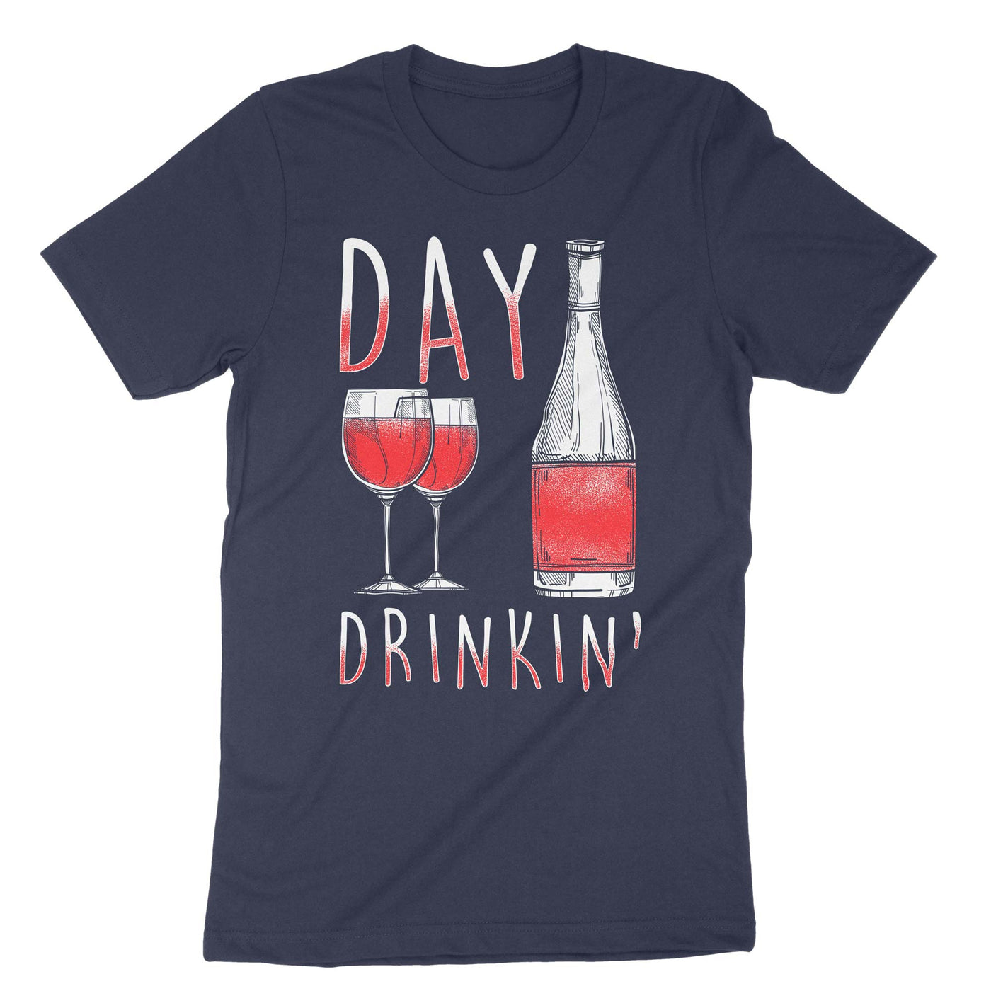 Navy Day Drinking Wine T-Shirt#color_navy
