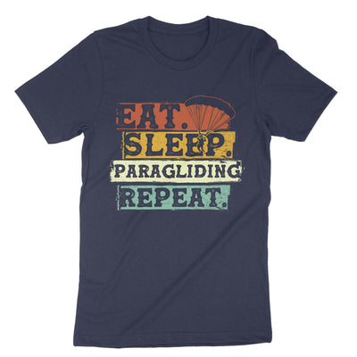 Navy Eat Sleep Paragliding T-Shirt#color_navy