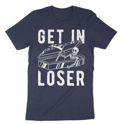 Navy Get In Loser Coffin T-Shirt#color_navy