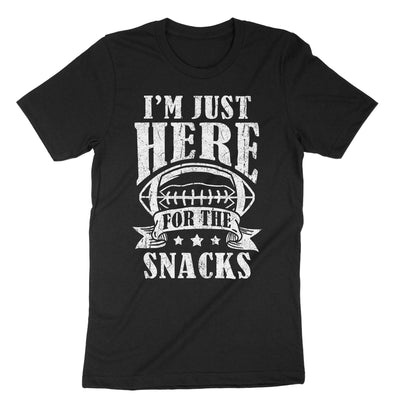 Black Im Just Here For The Snacks T-Shirt#color_black