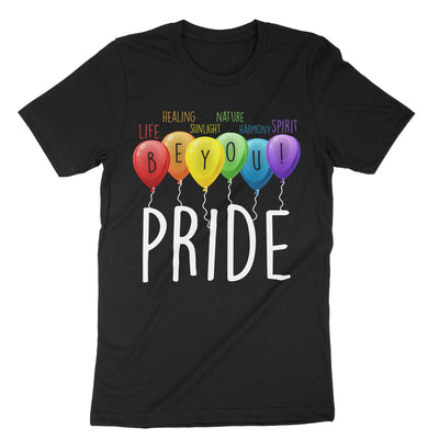 Black Lgbt Pride Balloons T-Shirt#color_black
