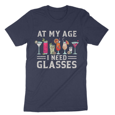 Navy At My Age I Need Glasses T-Shirt#color_navy