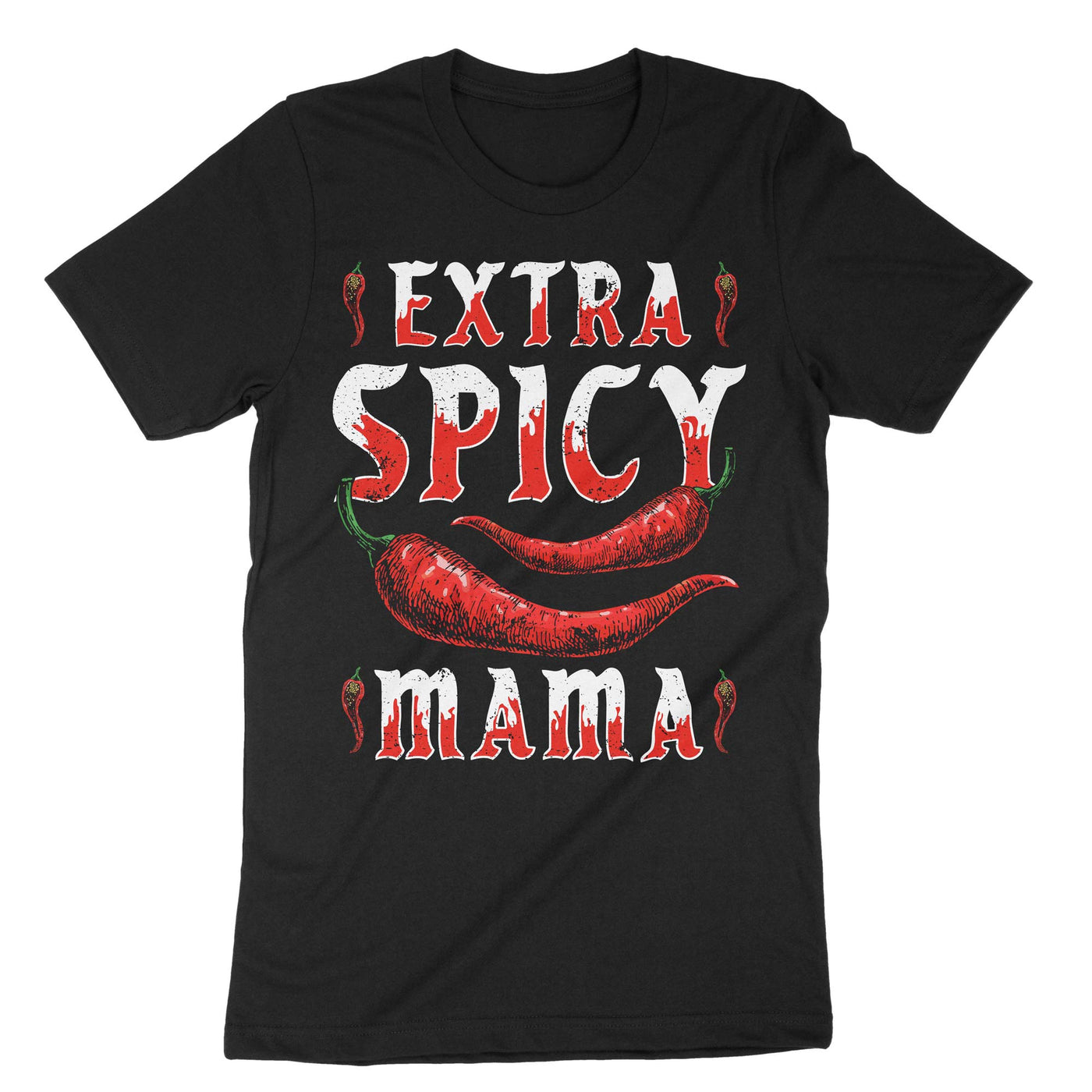 Black Extra Spicy Mama (Cinco De Maya) T-Shirt#color_black