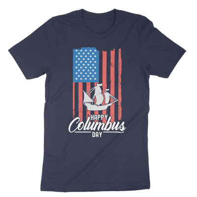 Navy Happy Columbus Day T-Shirt#color_navy