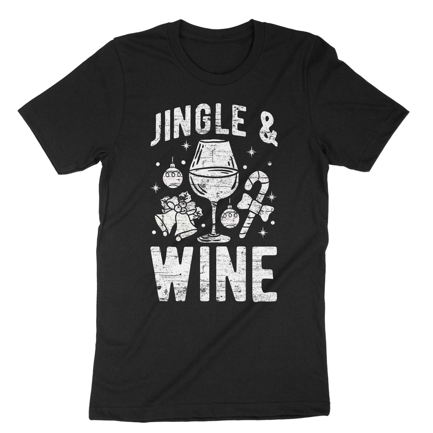 Black Jingle & Wine T-Shirt#color_black