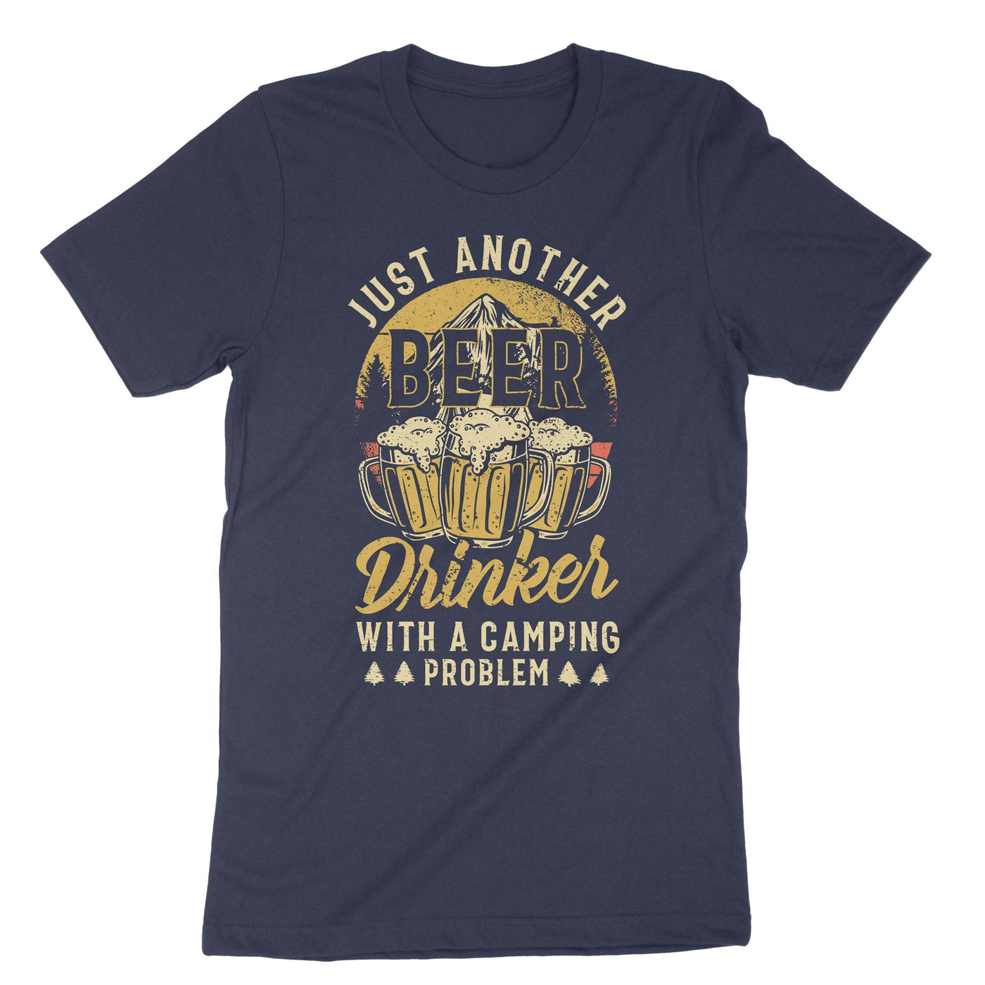 Navy Just Another Beer Drinker With A Camping Problem T-Shirt#color_navy