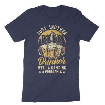 Navy Just Another Beer Drinker With A Camping Problem T-Shirt#color_navy