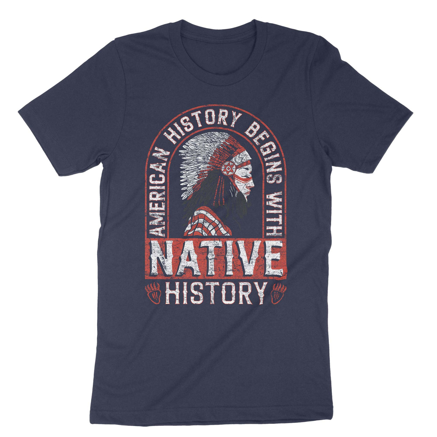 Navy Native American History T-Shirt#color_navy