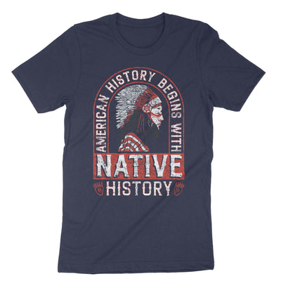 Navy Native American History T-Shirt#color_navy