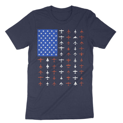 Navy Usa Airplane T-Shirt#color_navy