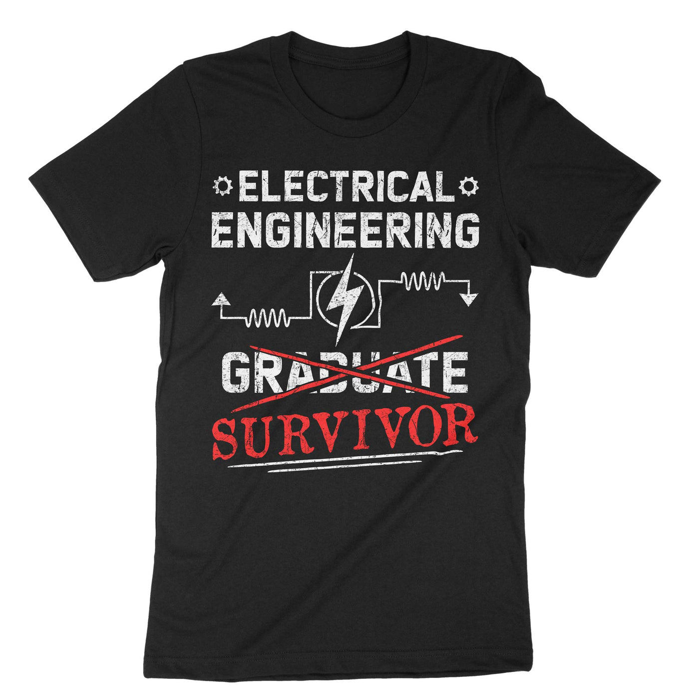 Black Electrical Engineering Survivor T-Shirt#color_black