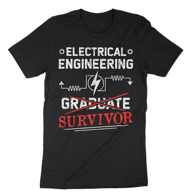 Black Electrical Engineering Survivor T-Shirt#color_black