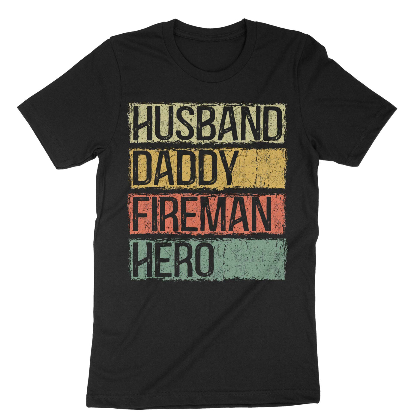 Husband Daddy Fireman Hero, Retro Vintage Shirt, Firefighter Birthday Gift, Husb Valentines Day, Family T-Shirt