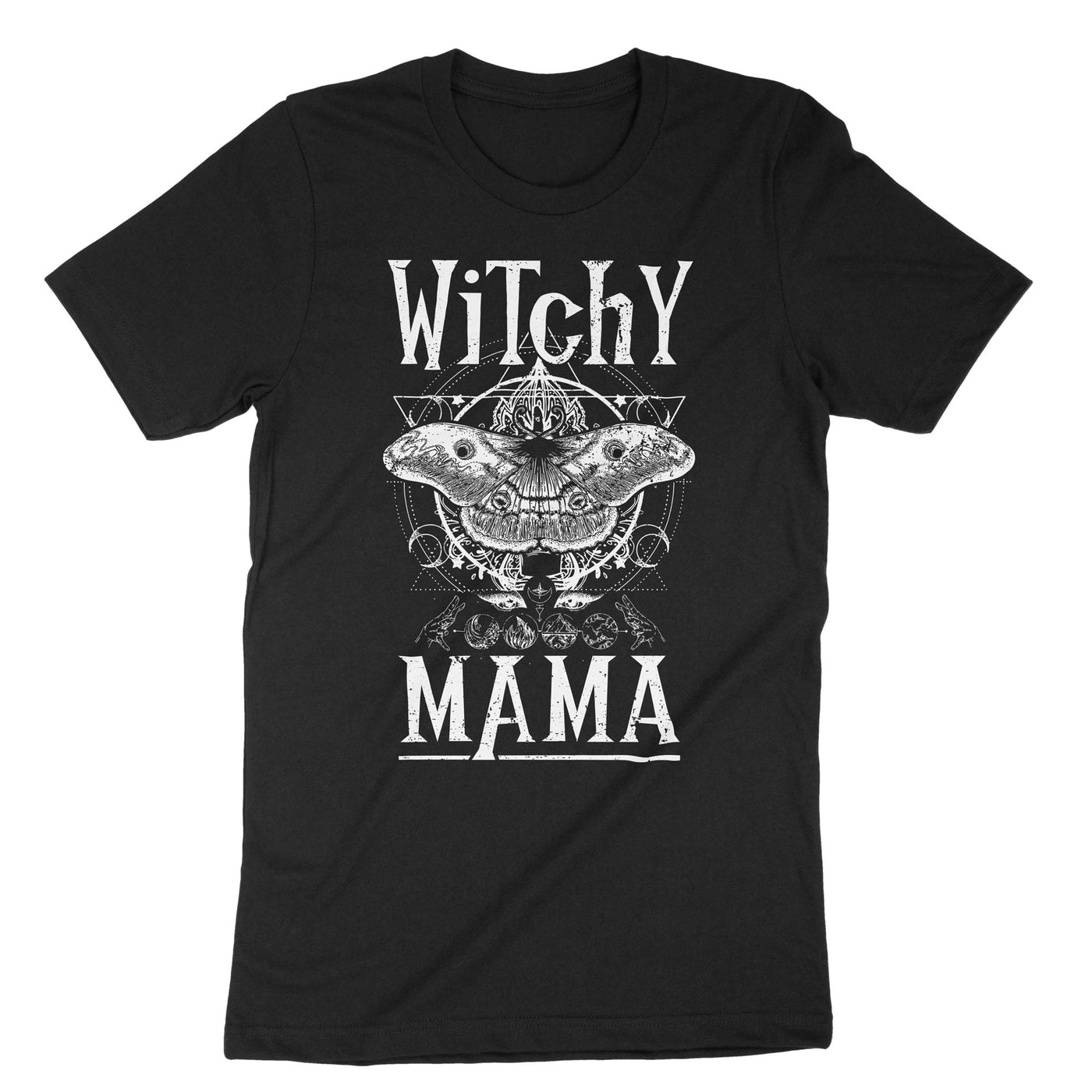 Black Witchy Mama T-Shirt#color_black