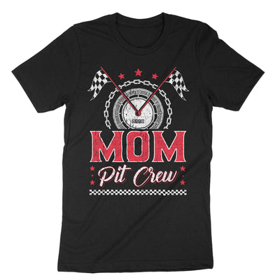 Black Mom Pit Crew T-Shirt#color_black
