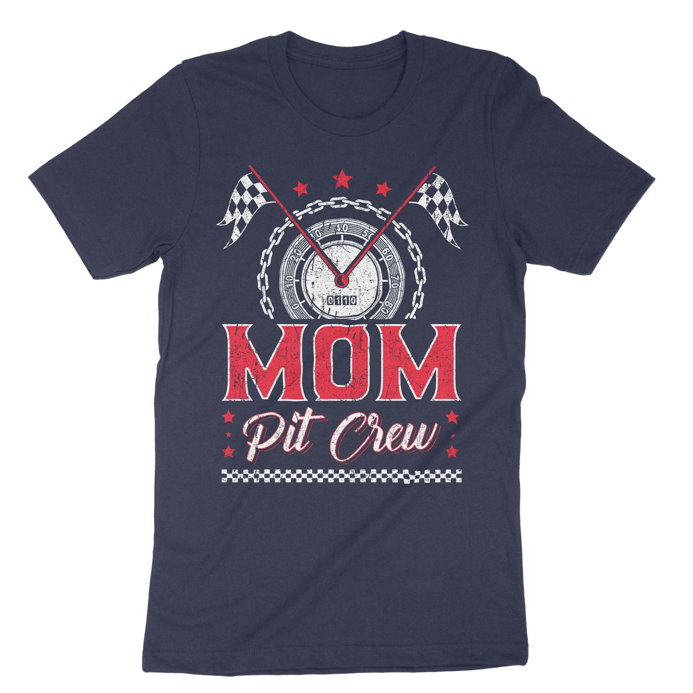 Navy Mom Pit Crew T-Shirt#color_navy