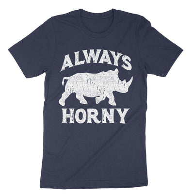 Navy Always Horny T-Shirt#color_navy