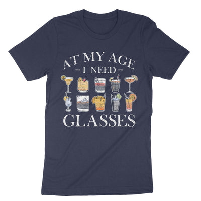 Navy At My Age I Need Glasses T-Shirt#color_navy