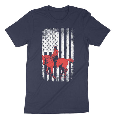 Navy Horse Riding Usa T-Shirt#color_navy