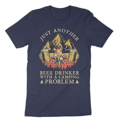 Navy Just Another Beer Drinker With A Camping Problem T-Shirt#color_navy