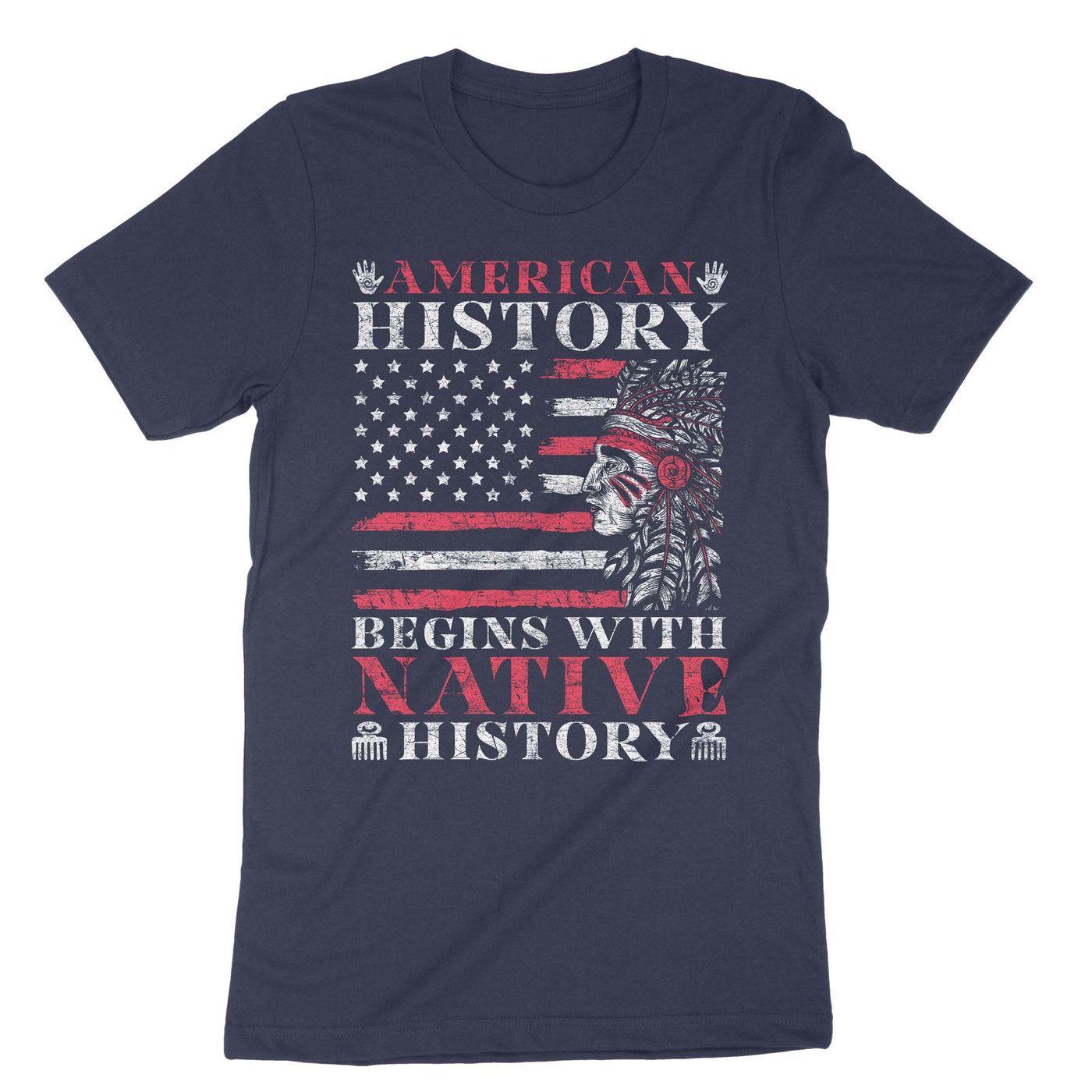 Navy Native American History T-Shirt#color_navy