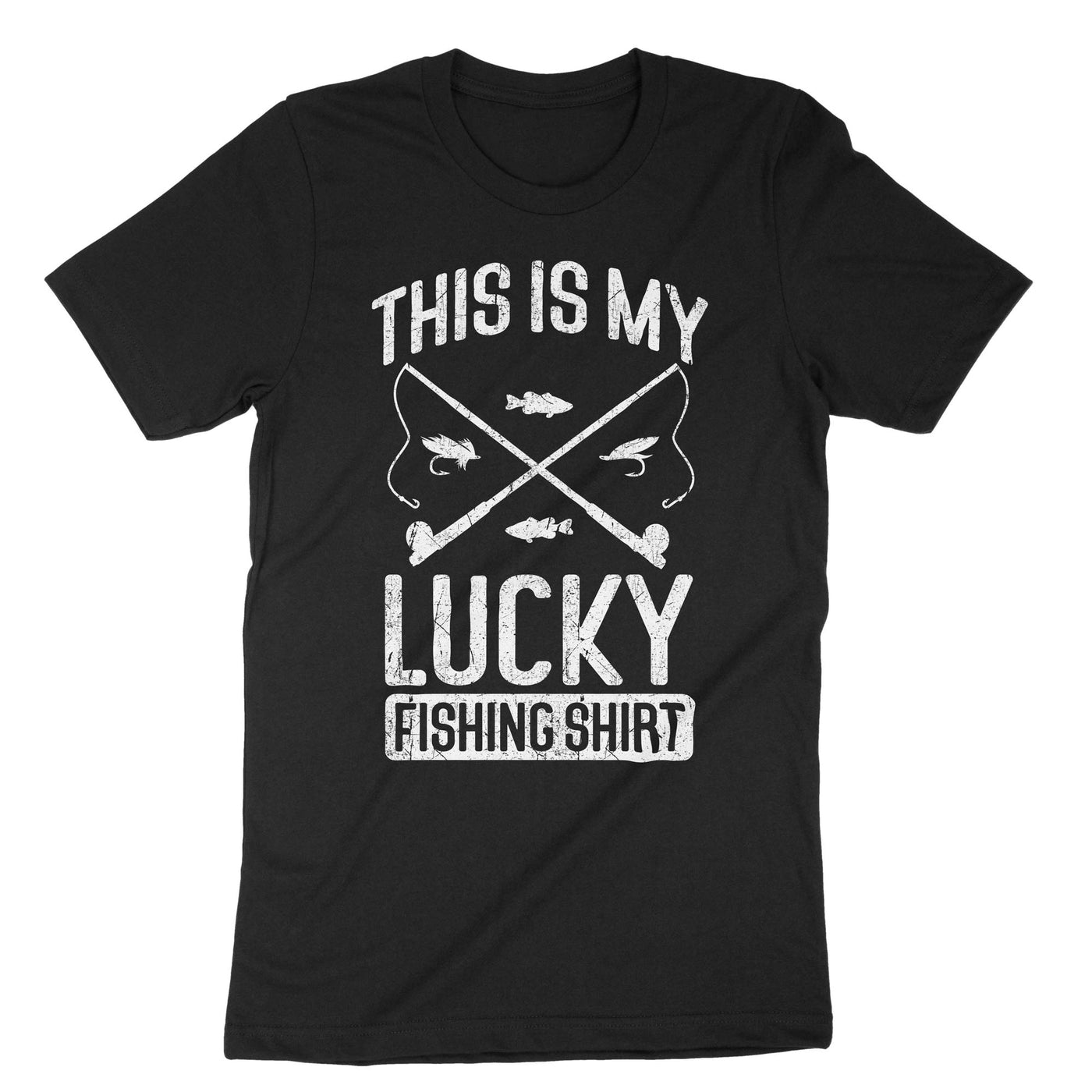 Black This Is My Lucky Fishing Shirt T-Shirt#color_black