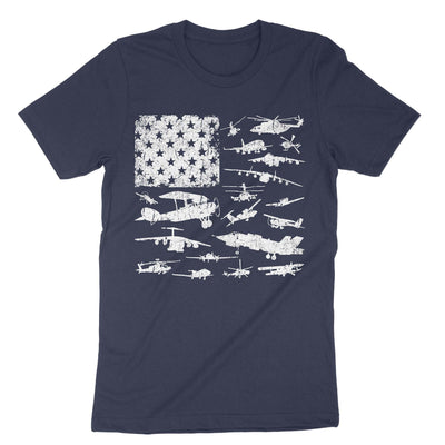 Navy Usa Airplane T-Shirt#color_navy