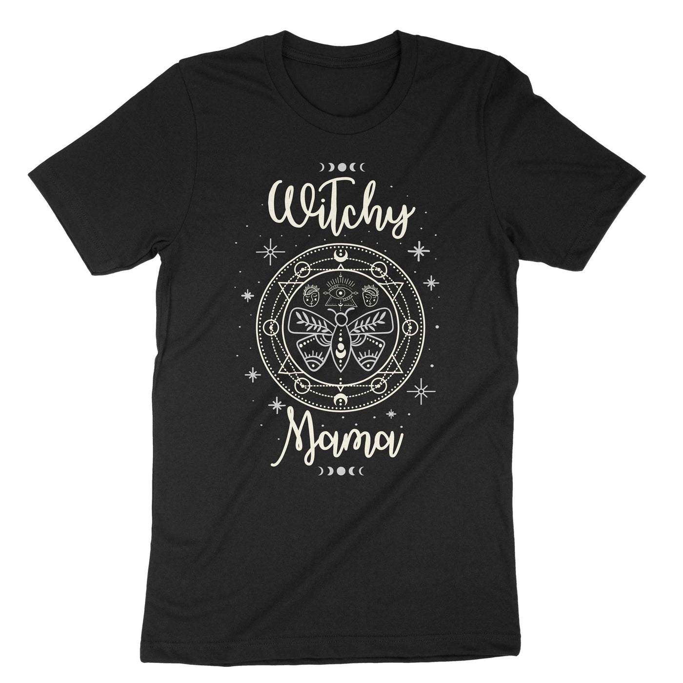 Black Witchy Mama T-Shirt#color_black