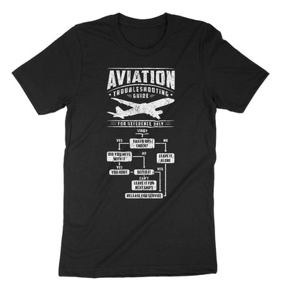 Black Aviation Troubleshooting Guide T-Shirt#color_black