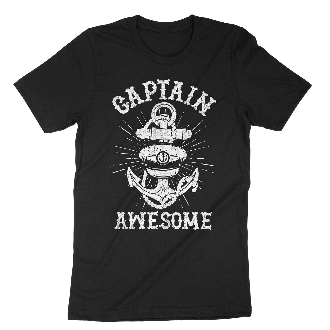 Black Captain Awesome T-Shirt#color_black