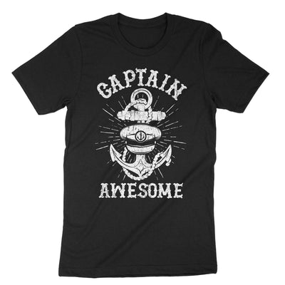 Black Captain Awesome T-Shirt#color_black