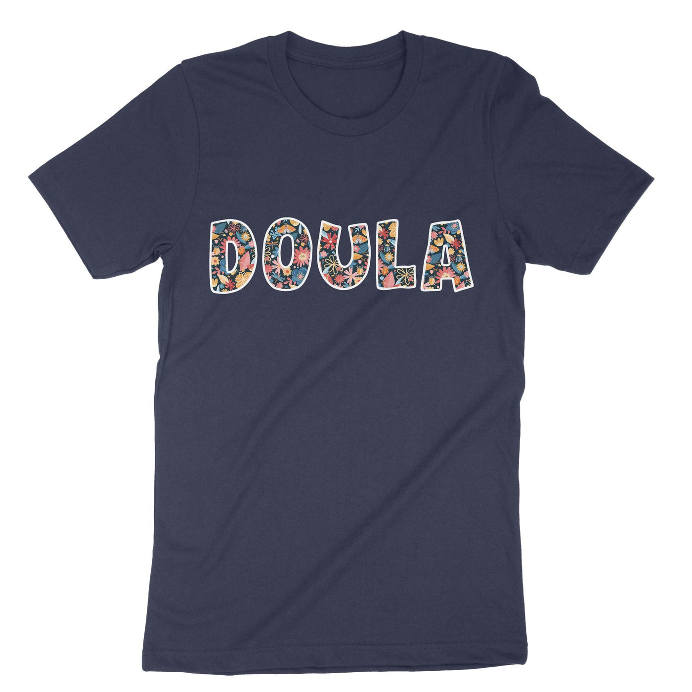 Navy Doula Floral T-Shirt#color_navy