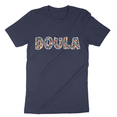 Navy Doula Floral T-Shirt#color_navy