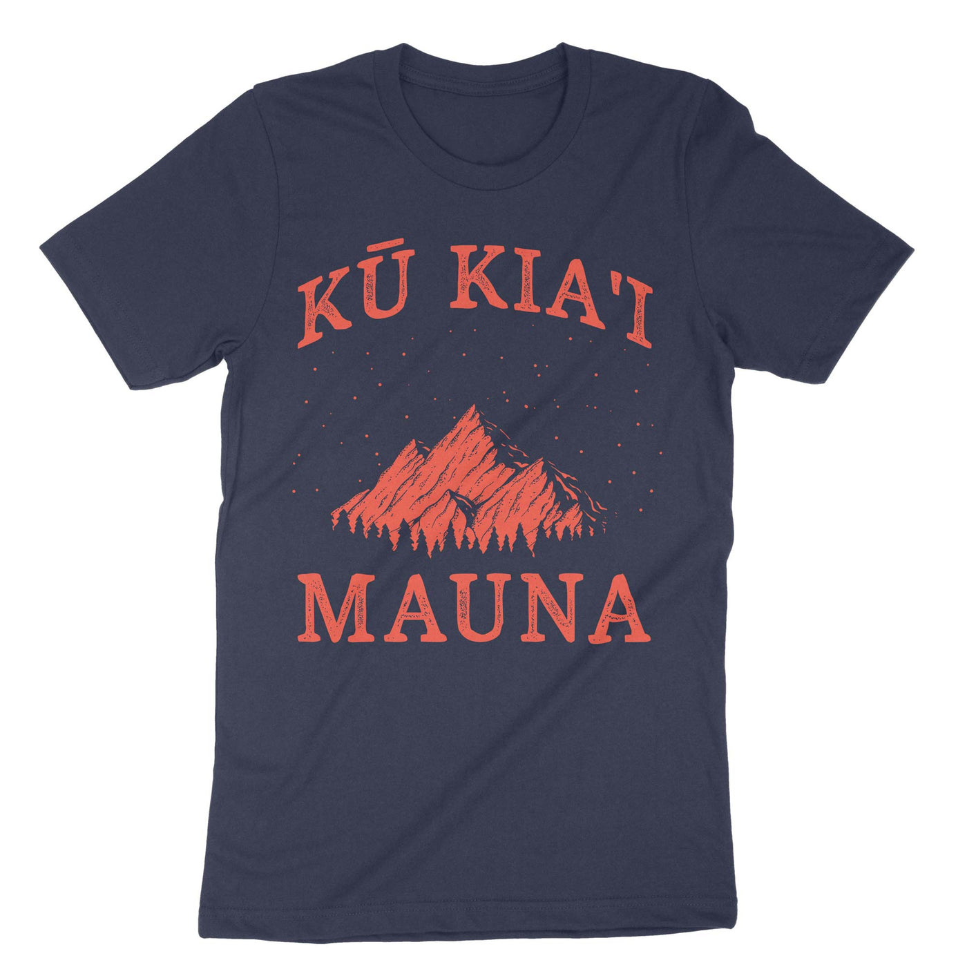 Navy Mauna Kea Hawaiian Mountain T-Shirt#color_navy