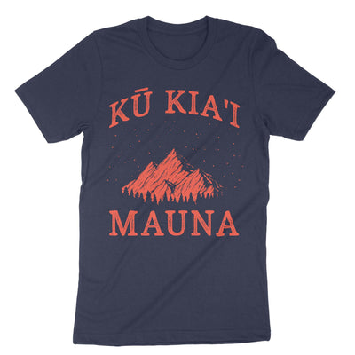 Navy Mauna Kea Hawaiian Mountain T-Shirt#color_navy