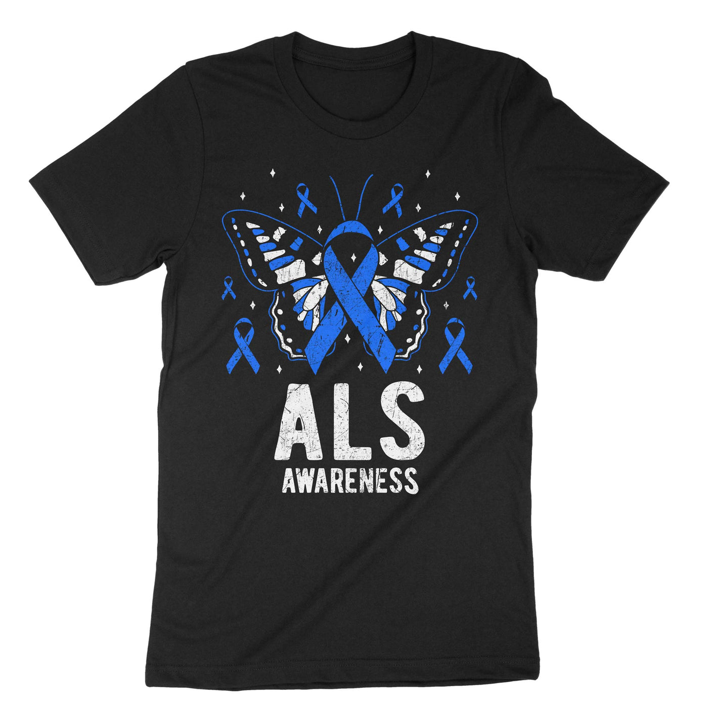 Black Als Awareness T-Shirt#color_black