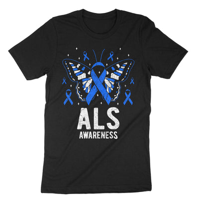 Black Als Awareness T-Shirt#color_black