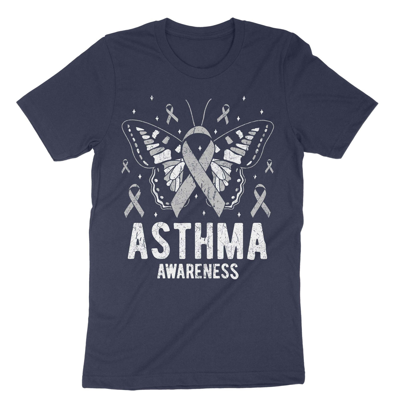 Navy Asthma Awareness T-Shirt#color_navy