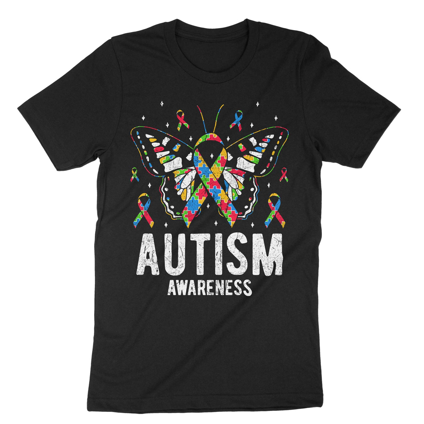 Black Autism Awareness T-Shirt#color_black