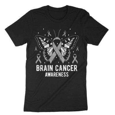 Black Brain Cancer Awareness T-Shirt#color_black
