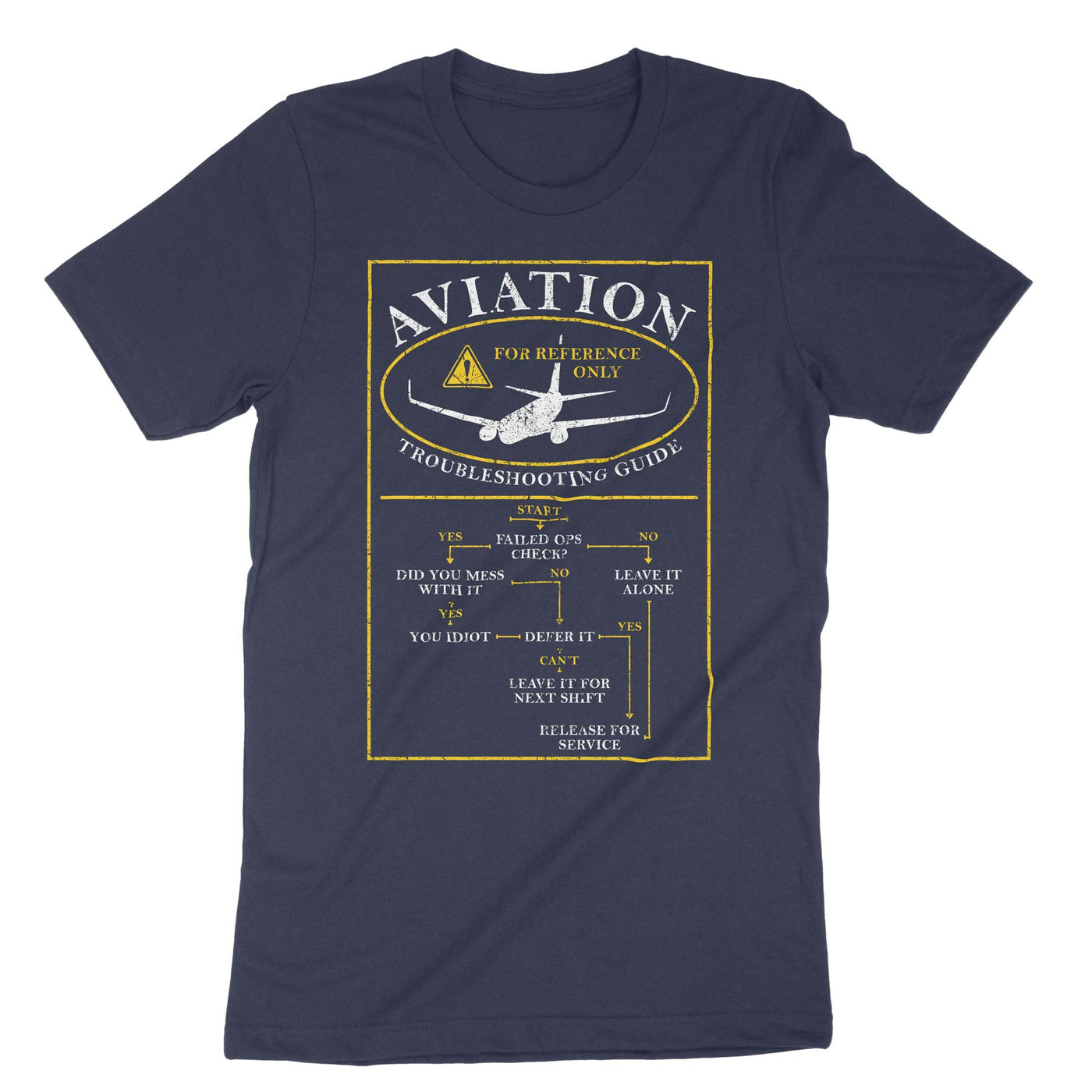 Navy Aviation Troubleshooting Guide T-Shirt#color_navy